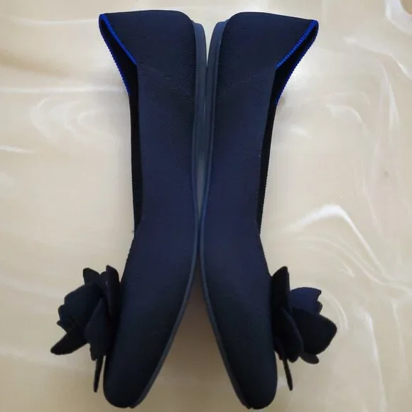 Rothy's The Petal Square Women's Slip On Flat in Black Size 12 - Picture 7 of 12